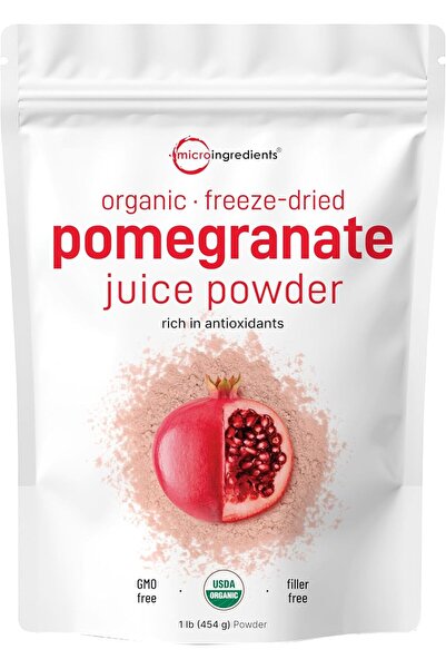 Micro ingredients Organic Pomegranate Juice Powder, 1 Pound (91 Serving), Fre...