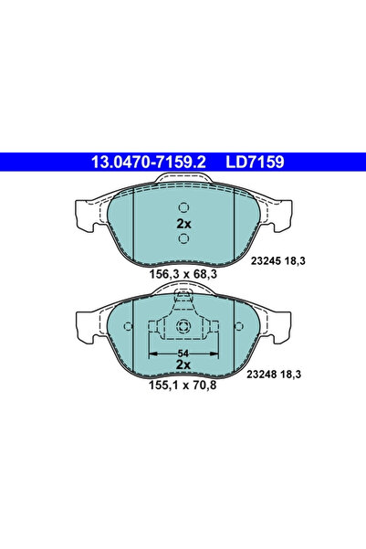 Ate Set Placute Frana Frana Disc Renault Espace 4/Laguna 2/Vel Satis