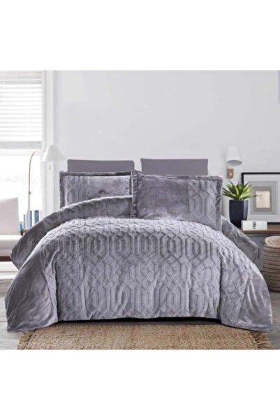 PROMISE Soft Jacquard Fur Quilt Set - 6 Pieces - Double - 01