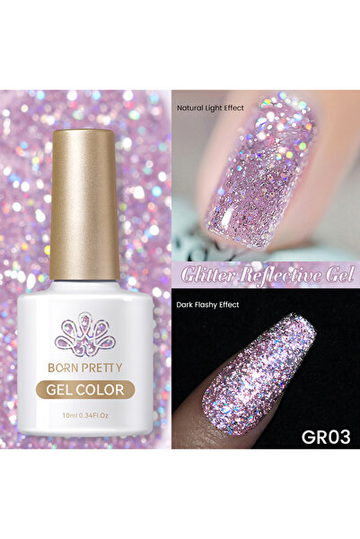 Born Pretty Reflective Glitter/Işıltılı Yansımalı Kalıcı Oje(GR03)-10ml