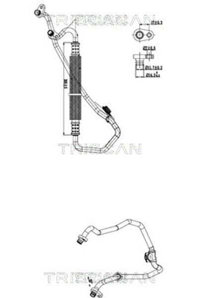 TRISCAN Conducta Presiune Variabila Aer Conditionat Citroen C3 3 Peugeot 2008...