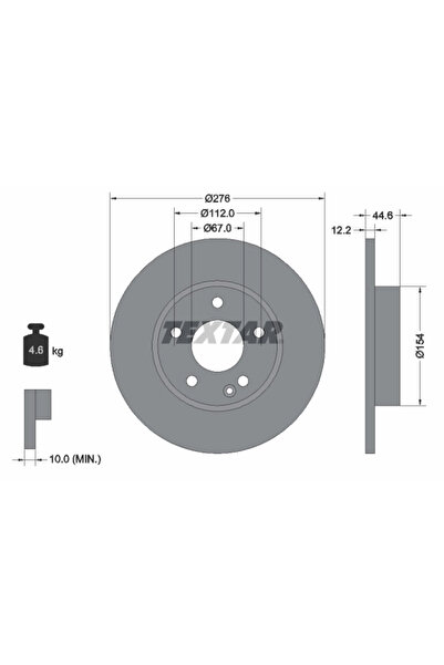 Krieger Set Discuri Frana Mercedes-Benz A-Class 2004-2012