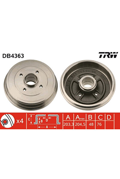 TRW Tambur Frana Renault Clio 3/Modus / Grand Modus