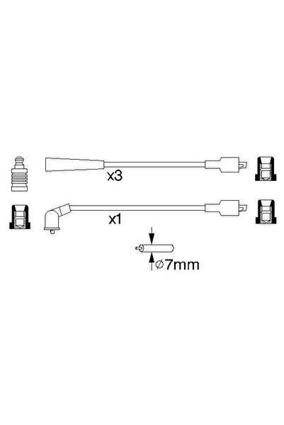 Bosch Set Cablaj Aprinder Suzuki Alto 2/Alto 3/Alto 4
