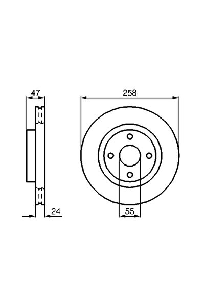 Bosch Disc Frana Mazda 323 F 6/323 S 6 Limuzina