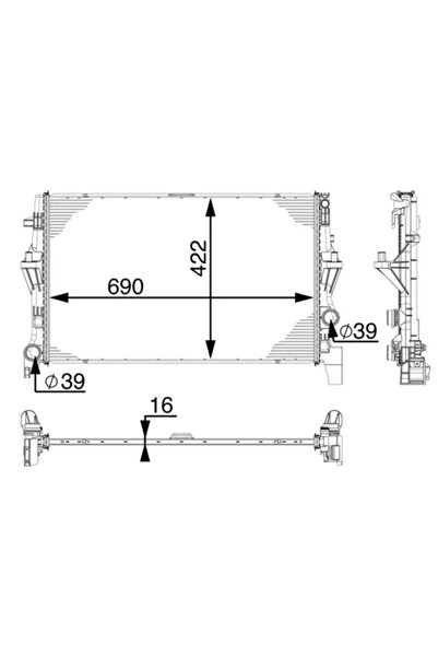 MAHLE Radiator Racire Motor Mercedes-Benz Marco Polo Camper/Vito Mixto/Vito T...