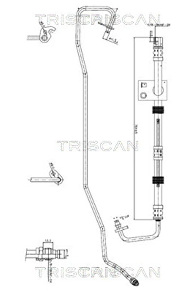 TRISCAN Furtun Hidraulic Sistem De Directie De La Pompa Hidraulica La Caseta ...