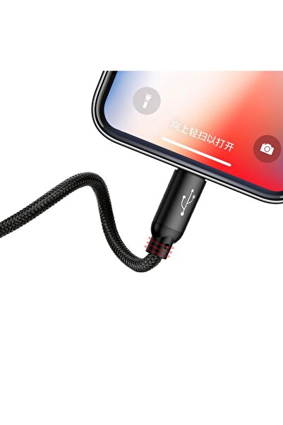 Other Cablu USB microUSB 3 în 1 durabil pentru iPhone Lightning, USB-C 3.5A, 1.2M, negru
