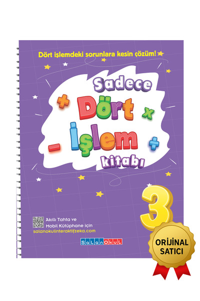 SO SALANOKUL SALAN OKUL RESMİ VE ORİJİNAL SATICI 3. SINIF DÖRT İŞLEM KİTABI