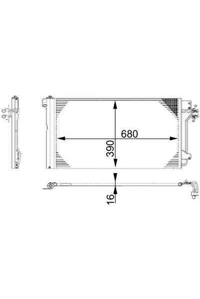 MAHLE Condensator Climatizare Vw Multivan T5/Transporter T5 Bus/Transporter T...