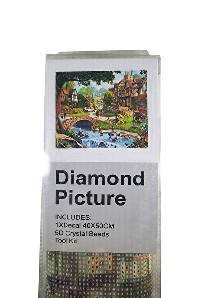 histone 5D Elmas Taş İşleme Kiti 40x50 cm Dere Köyünde Yaz Desen