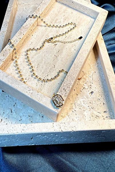 MOONİ ACCESSORİES Topik Tasarım Uçlu Swiss Think Tasarım Zirkon Taşlı 14K Alt...