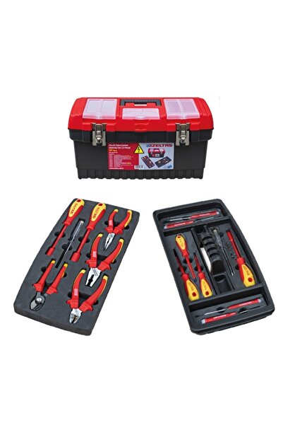 İzeltaş 8440 00 1023 19” Plastik Takım Çantası Elektrikçi Set ( 23 Parça)
