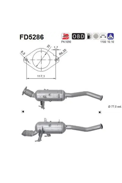 As Filtru Funingine/Particule Sist.De Esapament Nissan NV400 Bus/NV400 Carose...