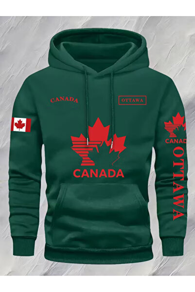 bellanova Canada Patterned Premium Hooded Sweatshirt