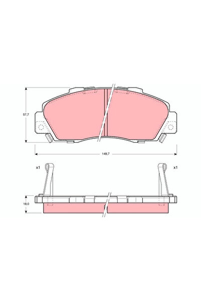 TRW Set Placute Frana Frana Disc Acura Legend/Nsx Honda Accord 4 Aerodeck/Acc...