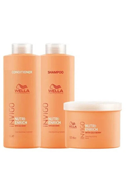 Wella Professionals Set Nutri-Enrich pentru păr uscat, șampon 1000 ml + balsa...