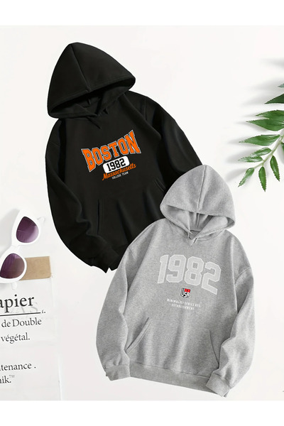 SUNFREE SET DE cu glugă SWEATSHIRTS IMPRIMATE TENDINȚE POPULARE