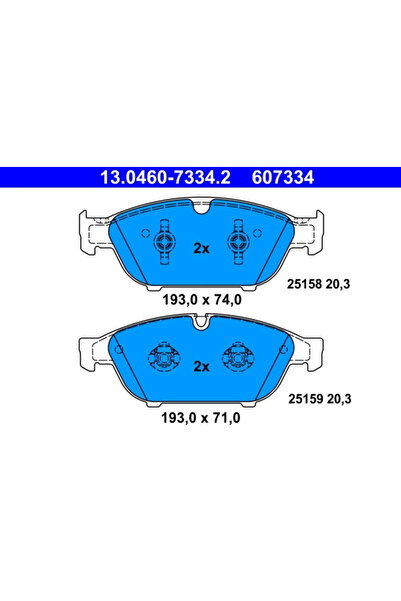 Ate Set Placute Frana Frana Disc Audi A6 C7/A7/A8 D4
