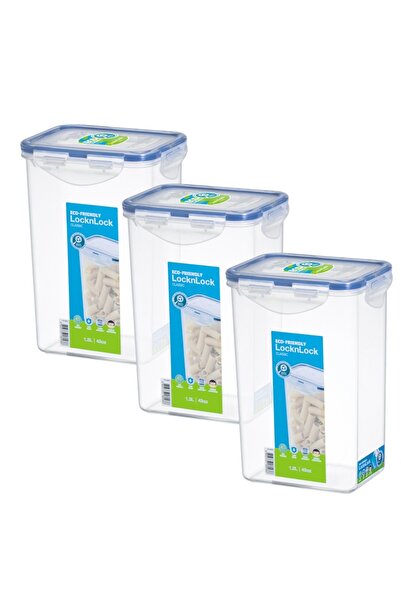 locknlock حاوية طعام مستطيلة سعة 1.3 لتر (عبوة من 3 قطع)