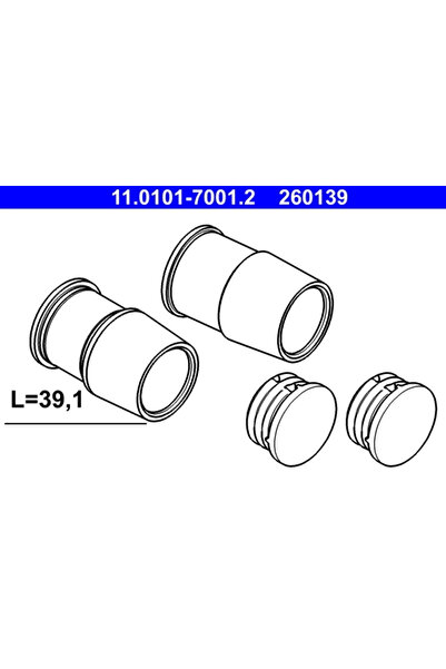 Ate Комплект направляващи втулки на спирачен апарат Audi A6 Allroad C7/A6 C7/...