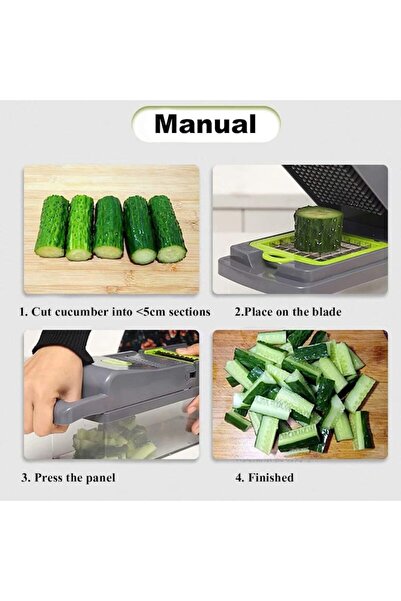 stuffix 13-in-1 Multifunctional Grater Set, Stainless Steel Blade, 1.2L Capacity, Multicolor