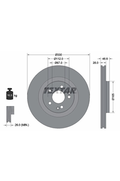 TEXTAR Disc Frana Mercedes-Benz C-Class/Clk