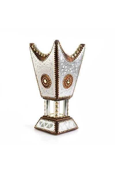 Alrsheed for oud & perfumes مبخرة حائلية بقمور المانية (فضي)