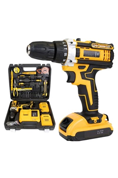 OEM Mașină de găurit și înșurubat cu percuție, șurubelniță fără fir, 30 de accesorii, 2 baterii, 48