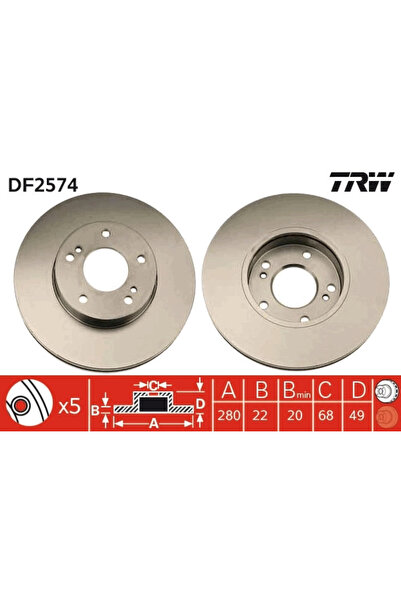 TRW Disc Frana Infiniti I30 Nissan Avenir/Cefiro 2 Limuzina/Maxima / Maxima Qx 4