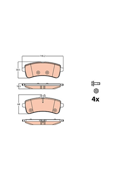 TRW Set Placute Frana Frana Disc Mercedes-Benz Amg/C-Class/S-Class