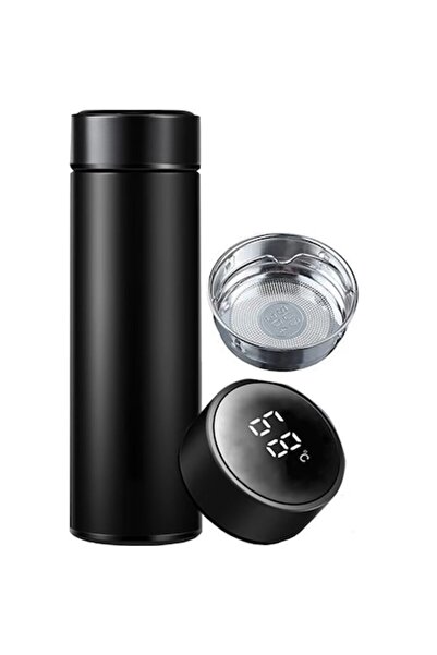 Welora Termos inteligent cu afișaj LED pentru temperatură, 500 ml, negru