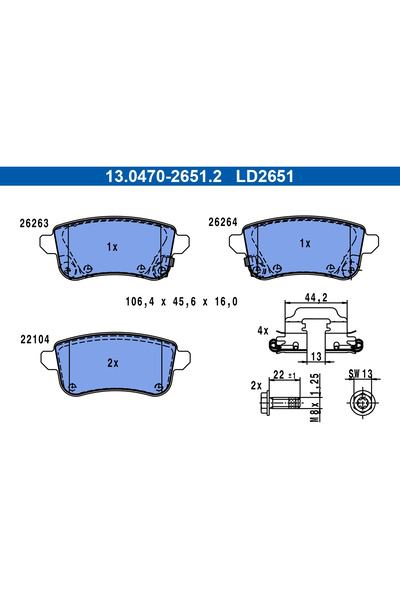 Ate Set Placute Frana Frana Disc Nissan Juke Renault Arkana 1/Captur 2