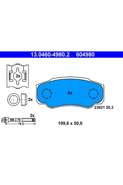 Ate Set Placute Frana Frana Disc Citroen Jumper 1 Bus/Jumper 1 Caroserie/Jump...