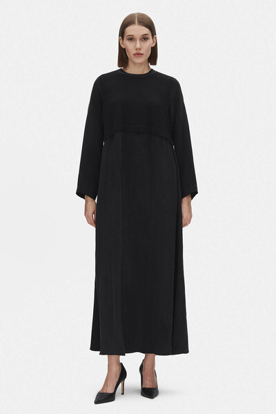 MISS DALIDA Dört Cepli Triko Siyah Hırka