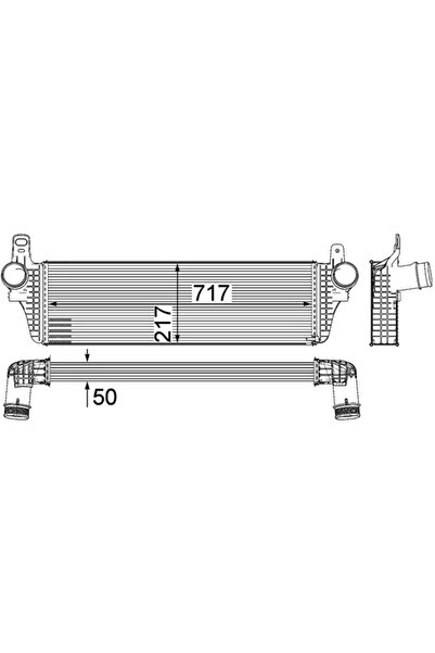 MAHLE Intercooler Compresor Vw California T5 Camper/California T6 Camper/Mult...