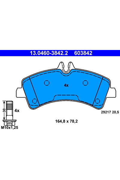 Ate Set Placute Frana Frana Disc Mercedes-Benz Sprinter 4,6-T Caroserie/Sprin...
