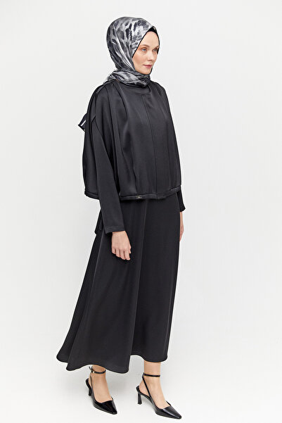 Setrms Yelekli Elbise Saten İkili Takım