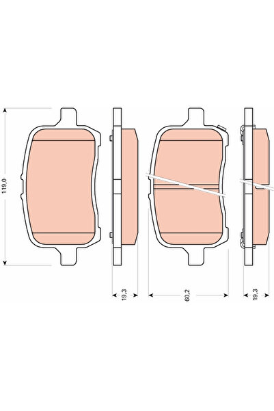 TRW Set Placute Frana Frana Disc Chevrolet Cobalt/Hhr/Malibu Opel Gt