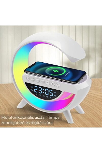 OEM Bluetooth Speaker BT-3401 with LED Ambient Light, Wireless Charging, and Digital Clock
