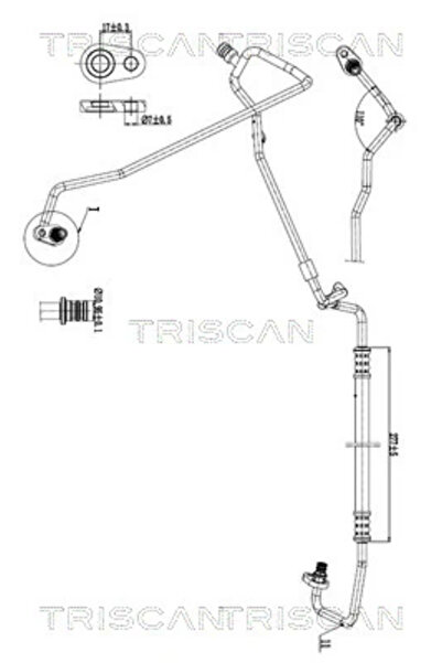 TRISCAN Conducta Presiune Variabila Aer Conditionat Citroen C5 3 Peugeot 407/...