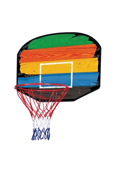 DavidaHome Set de baschet exterior, panou 80x1.3x60 cm, cos 45 cm si plasa