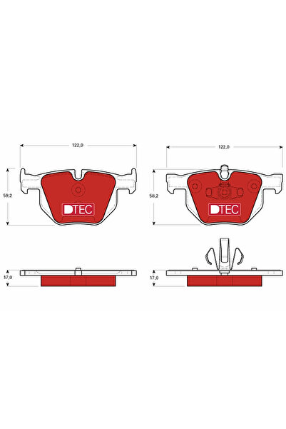 TRW Set Placute Frana Frana Disc Bmw 3