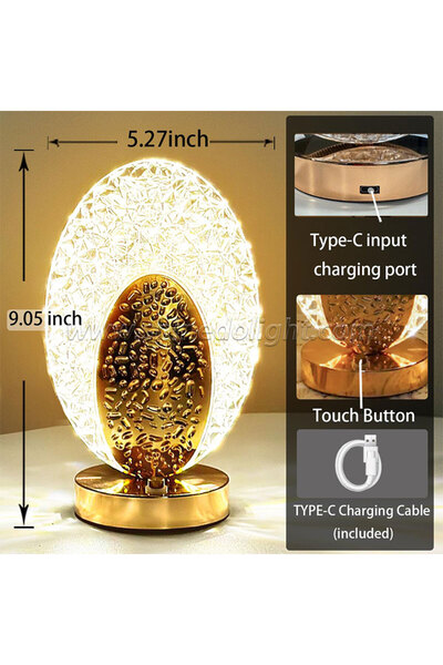 Genetic Oval Crystal LED Table Lamp