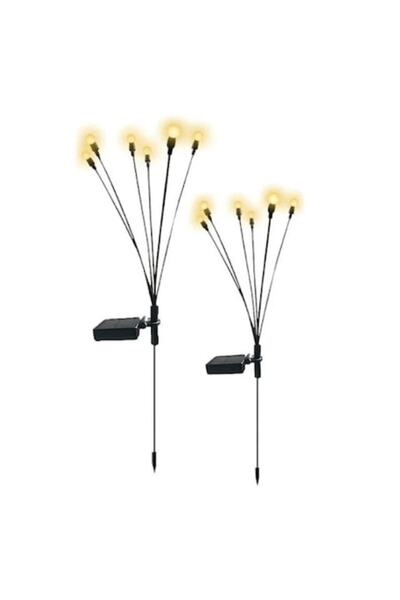IPF Σετ 2x Ηλιακό Φωτιστικό LED Θερμό Λευκό, 6 Λαμπτήρες, Διακόσμηση Κήπου, Ε...