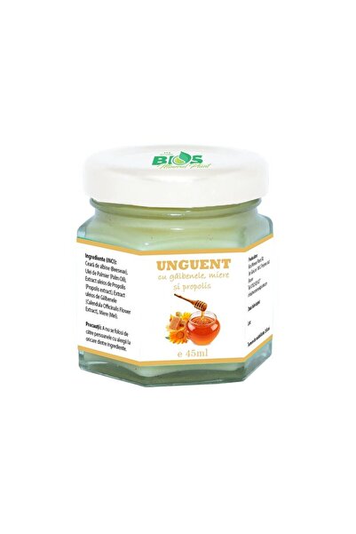 Bios Mineral Plant Unguent cu Galbenele, Miere si Propolis, 100% , 45 ml