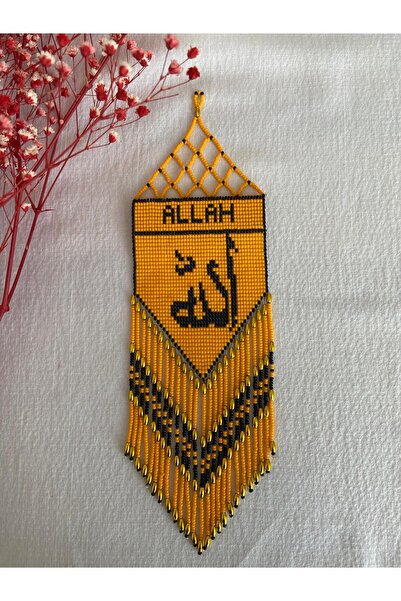 Handmade KUM BONCUK EL İŞİ TURUNCU SİYAH ARABA AKSESUARI