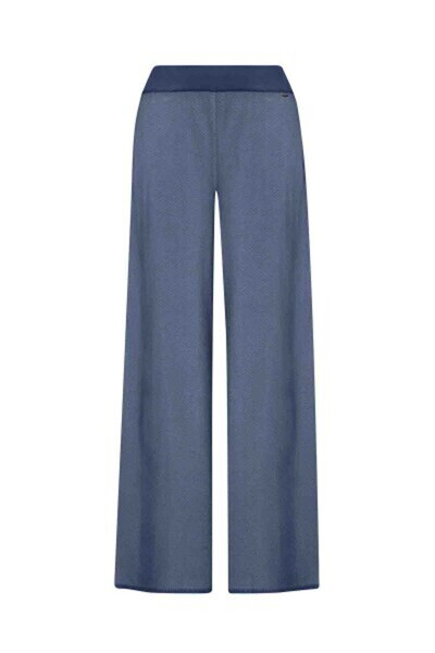 MISS DALIDA Touche Me Doku Desenli Bol Paça Lacivert Pantolon