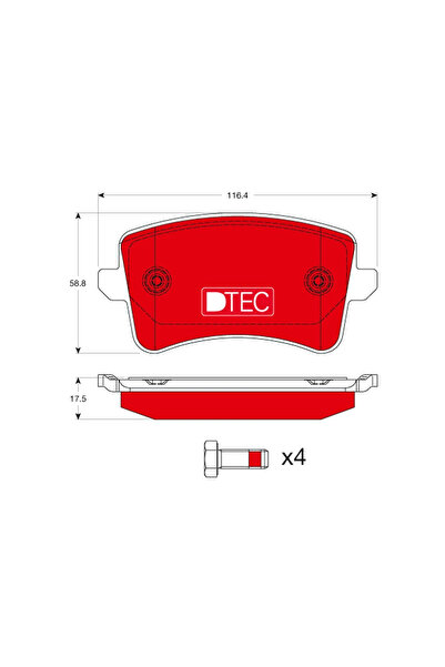 TRW Комплект спирачни накладки дискови спирачки Audi A4 B8/A5/Q5