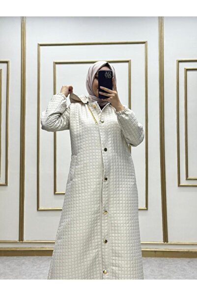 NİLNUR MODA Καπέλο Elit με κουκούλα με λεπτομέρεια από αλυσίδα και καπιτονέ